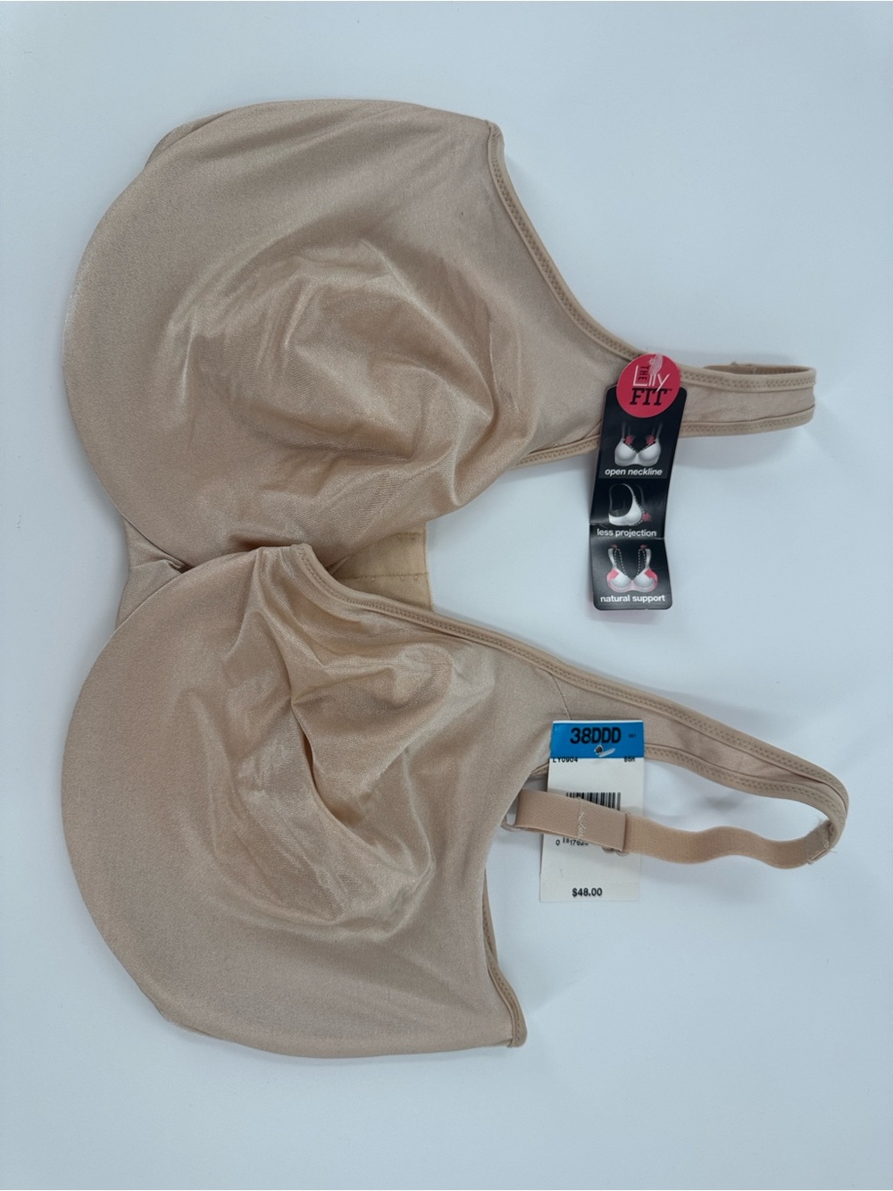 NWT Seamless Nude Full Coverage Bra - Smooth Comfort Size 38DDD